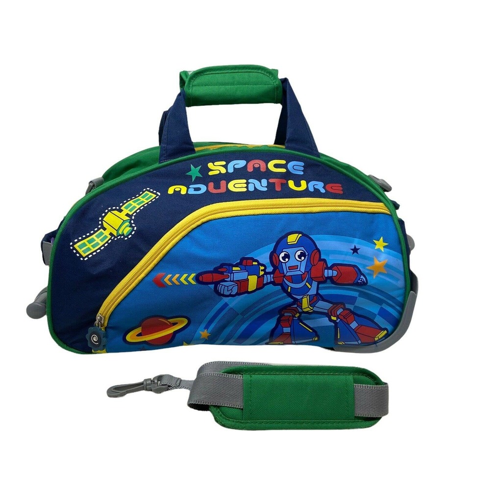 J World New York Kids Space Adventure Travel Duffel Bag w/ Wheels